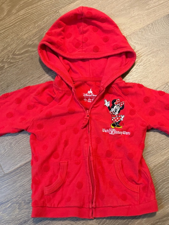 Disney Other - Disney Minnie Mouse Hooded Zip Red Jacket for Kids
